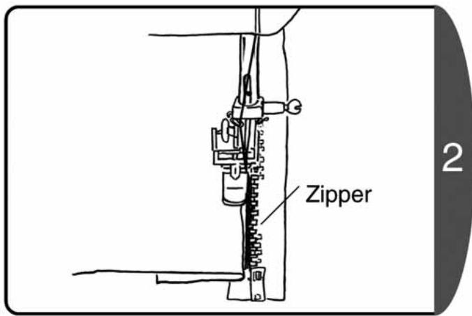 TOYOTA BL16 - Sewing the left side of the zipper - 3