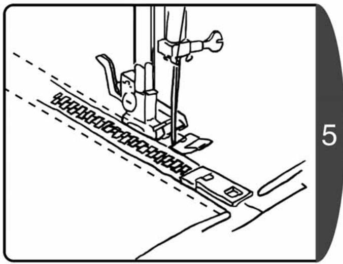 TOYOTA BL16 - Sewing the right side of the zipper - 1
