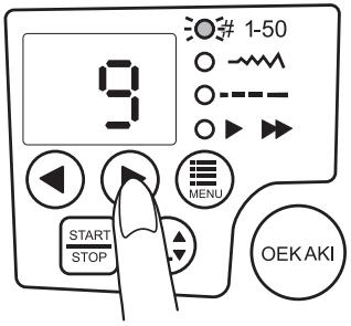 TOYOTA OEKAKI RENAISSANCE - Appuyez sur les touches de réglage ◀▶ pour sélectionner un numéro de point. - 1