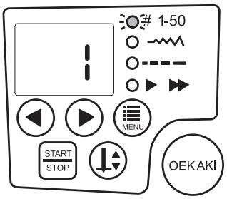 TOYOTA OEKAKI RENAISSANCE - Appuyez sur la touche de fonction Ⓤjusqu'à ce que la LED # 1-50 s'allume. - 1