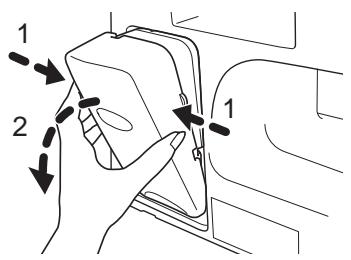 TOYOTA OEKAKI RENAISSANCE - Fixez la pédale dans l'espace de rangement à l'arrière de la machine, tel qu'illustré. - 2