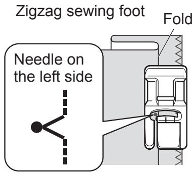 TOYOTA SUPER JEANS 26 - Sew overcasting along the edge of the fabric, and then fold the fabric as shown. - 7