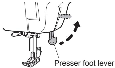 TOYOTA SUPER JEANS 26 - Raise the presser foot lever. - 1