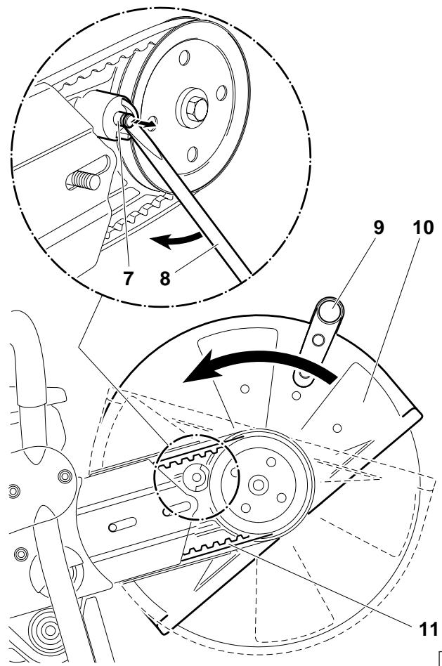 MAKITA DPC6410 - Repositioning the cutting attachment - 4