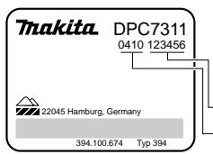 MAKITA DPC6410 - Denomination of components - 1