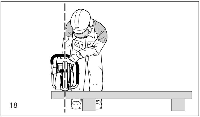 MAKITA DPC6410 - Important! Before cutting, remove all foreign objects, such as rocks, gravel, nails etc. from the cutting area. Otherwise, such objects can be flung away by the disc with great speed. Injury hazard! - 4
