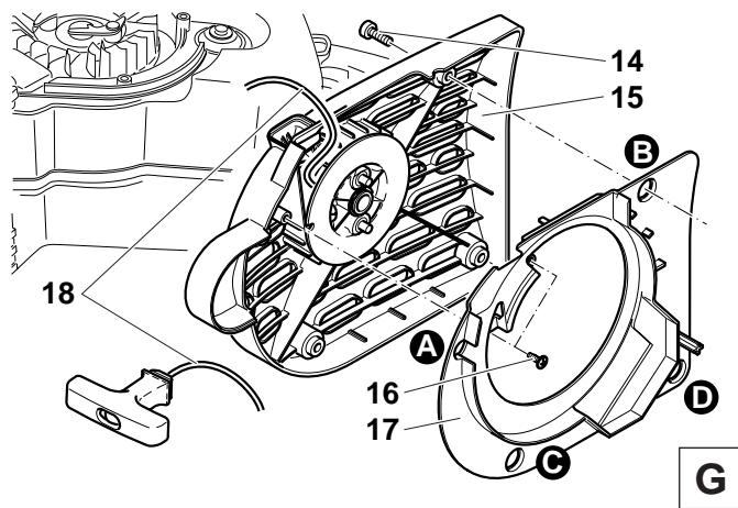 MAKITA DPC6410 - Recambio de la cuerda de arranque - 3
