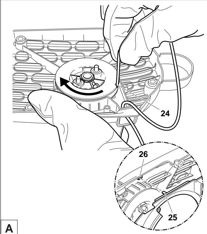 MAKITA DPC6410 - Replacing the starter cable - 5