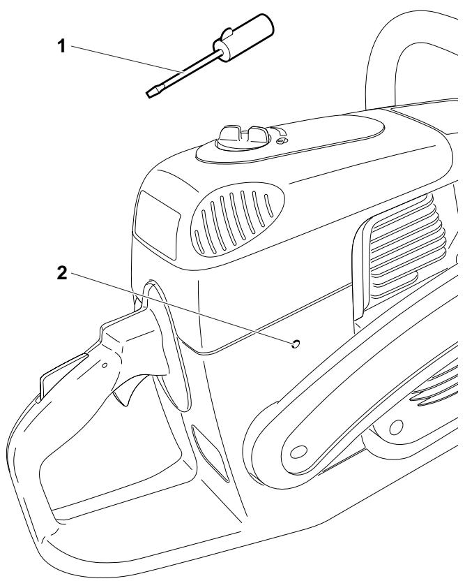 MAKITA DPC6410 - Corrigez le réglage du régime de ralenti - 2