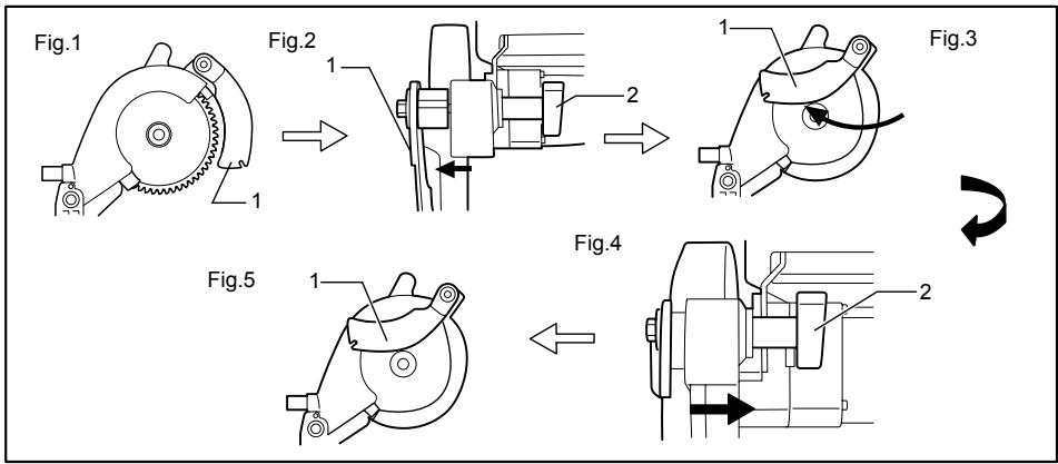 MAKITA LF1000 - A hasítókés áthelyezése - 1
