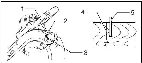 MAKITA LS1216 - Afstellen van de laserlijk aan de linkerzijde van het zaagblad - 1