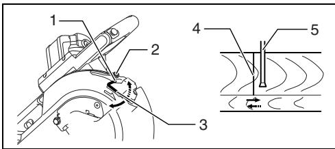 MAKITA LS1216L - Afstellen van de laserlijn aan de linkerzijde van het zaagblad - 1