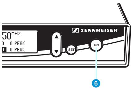 SENNHEISER EK 300 IEM G2 - Switching the transmitter on/off - 1