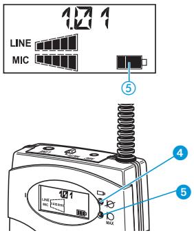 SENNHEISER MIKROPORT SYSTEM 2015 - Affichages de fonctionnement et d'état des piles - 1