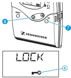 SENNHEISER MIKROPORT SYSTEM 2015 - Activer/désactiver le verrouillage des touches - 1