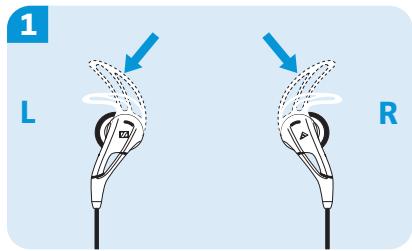 SENNHEISER CX 680 SPORTS - Inserting into the ears - 1