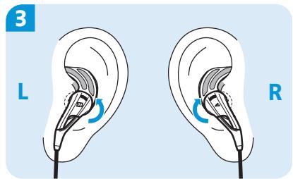 SENNHEISER CX 680 SPORTS - Inserting into the ears - 3