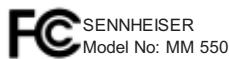 SENNHEISER MM 550 TRAVEL - FCC Declaration of Conformity (DoC) - 1