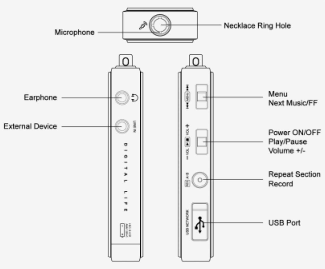 MPMAN MP-FOL8 - Side View of the Product - 1
