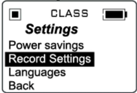 MPMAN MP-HD2 - Record Settings - 1