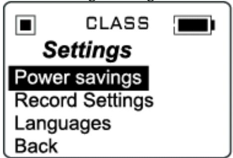 MPMAN MP-HD2 - Power Savings Setting - 1