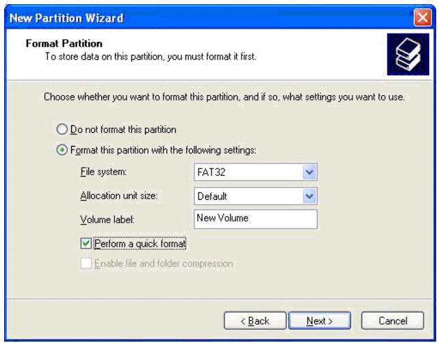 MPMAN MPH100 - HDD Partition Setup&Format (win2K/XP) - 5