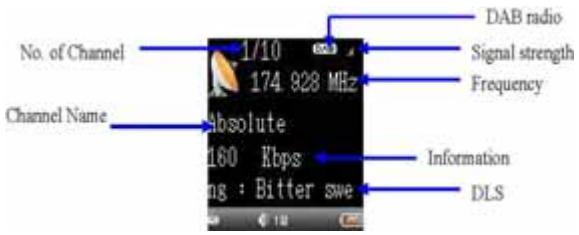 MPMAN MP40DAB - FM Radio Mode - 1