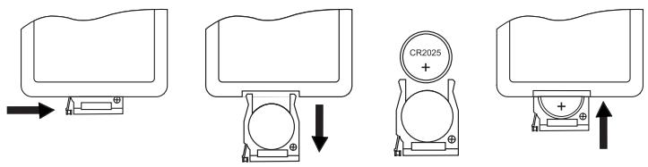 MPMAN MP70HD - Installing a Battery in the Remote Control - 1