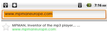 MPMAN MP724 - + To go to a webpage. - 1