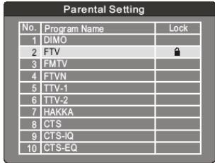 MPMAN PDV 798 DVBT - DVB Menu -Parental Control - 1