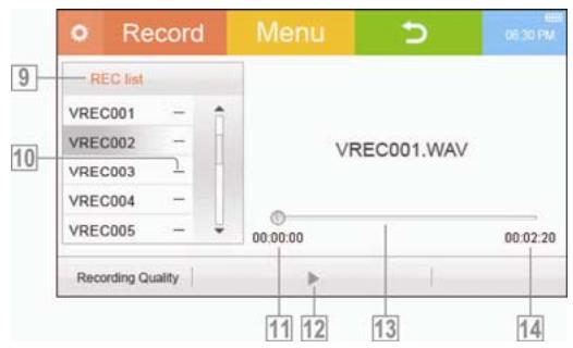 MPMAN TS 430 - Screen Display While Recording - 2