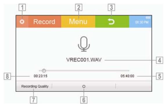 MPMAN TS 430 - Screen Display While Recording - 1
