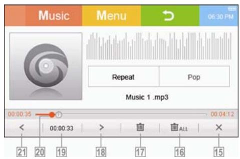 MPMAN TS 430 - Screen Display While Playing Music - 2