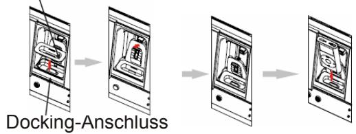 graph LR A["Docking-Anschluss"] --> B["Step 1"] B --> C["Step 2"] C --> D["Step 3"] D --> E["Step 4"]