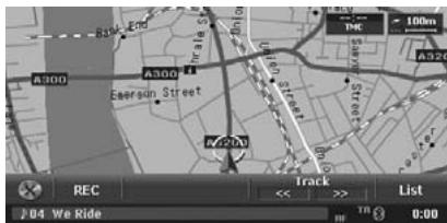CLARION MAX983HD - AV Shortcut menu on the Map screen - 1