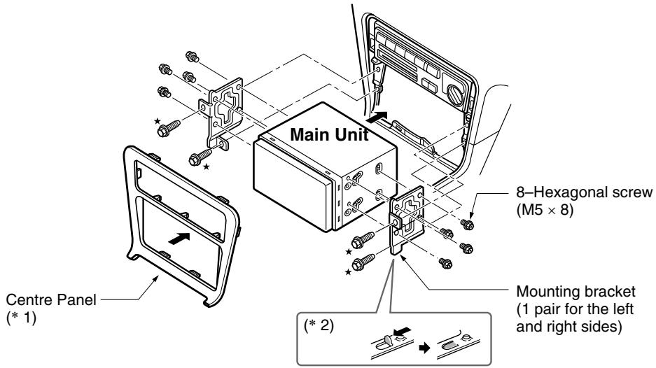 CLARION MAX983HD - Installing the main unit in a TOYOTA Vehicle - 1