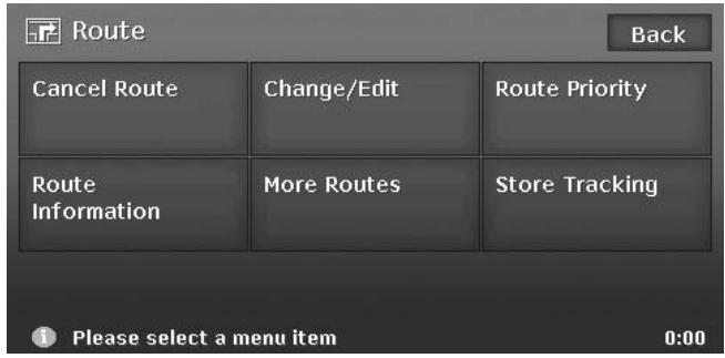 CLARION MAX983HD - Route menu screen - 1