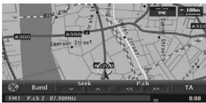 CLARION MAX983HD - AV Shortcut menu on the Map screen - 1