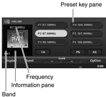 CLARION MAX983HD - Tuner mode screen - 1