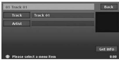 CLARION MAX983HD - Editing Track information - 1