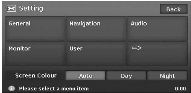 CLARION MAX983HD - Setting menu screen 1 - 1