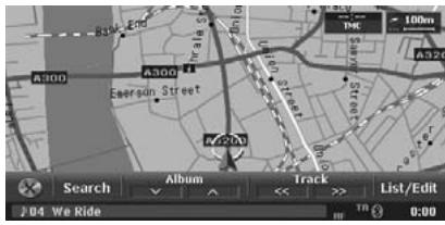 CLARION MAX983HD - AV Shortcut menu on the Map screen - 1