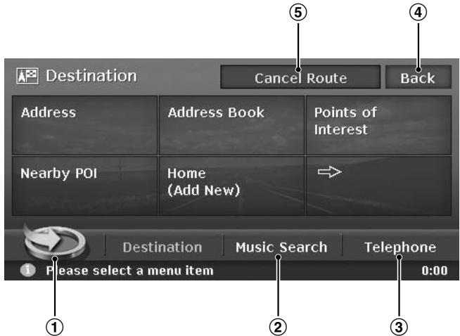 CLARION MAX983HD - Destination menu - 1