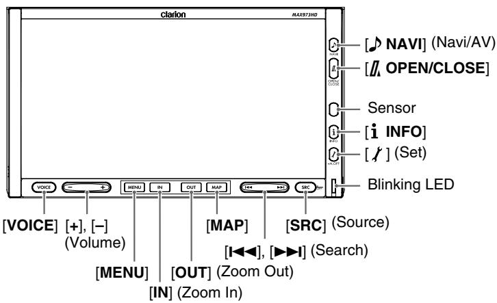 CLARION MAX983HD - Name of the Controls - 1
