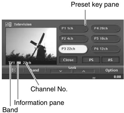 CLARION MAX983HD - TV Tuner mode screen - 1