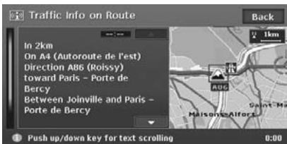 CLARION MAX983HD - Displaying traffic information on the route - 2