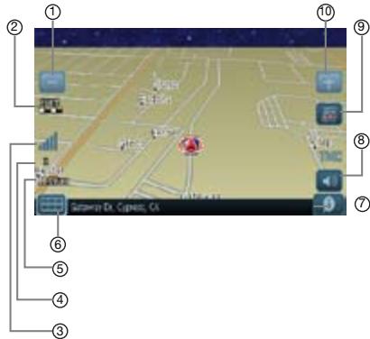 CLARION NP400 - Displaying the Navigation Map - 9