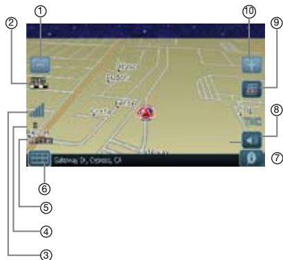 CLARION NP400 - Visualización del mapa de navigation - 9