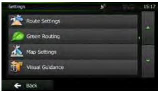 CLARION NX501E - Settings menu - 5