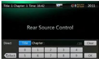 CLARION NX501E - DVD Video Rear Source Control Direct mode. - 1